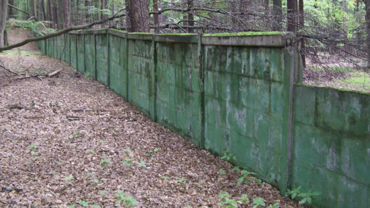 Mur otaczający osiedle Waldsiedlung