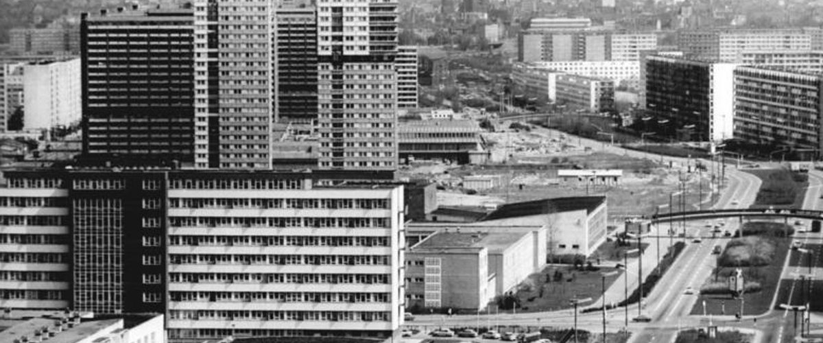 Halle-Neustadt w 1982 roku (Bundesarchiv, lic. CC-BY-SA 3,0).