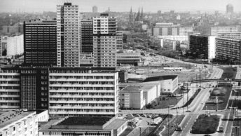 Halle-Neustadt w 1982 roku (Bundesarchiv, lic. CC-BY-SA 3,0).