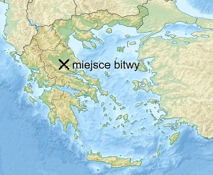 Miejsce bitwy pod Farsalos (domena publiczna).