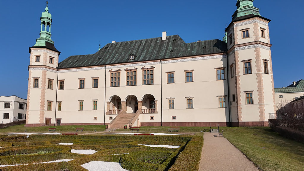 Pałac biskupów krakowskich w Kielcach. Dzisiaj siedziba Muzeum Narodowego