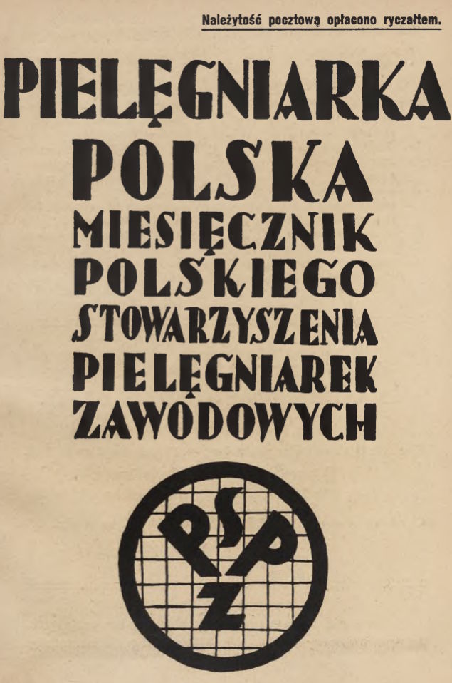Pielęgniarka Polska z 1929 roku. Strona tytułowa