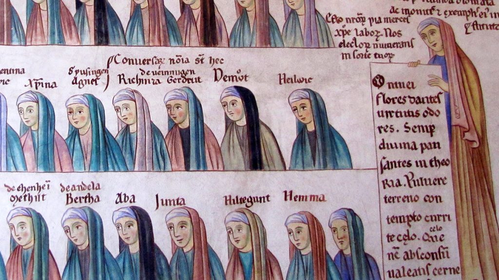 Herrada z Landsbergu wśród mniszek swojego opactwa