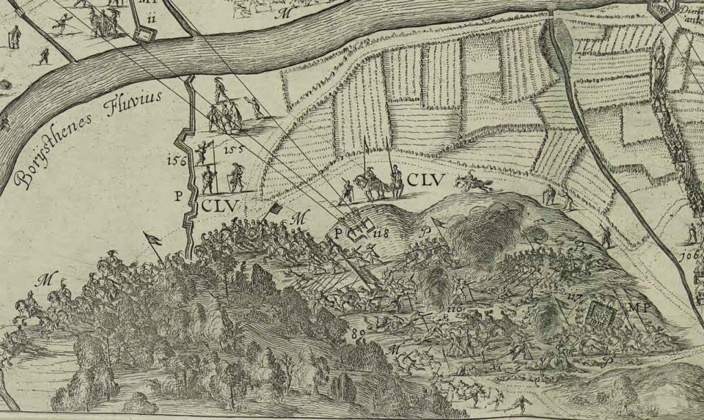 Husaria gromiąca muszkieterów i pikinierów  pod Smoleńskiem 22 września 1633 roku (domena publiczna).