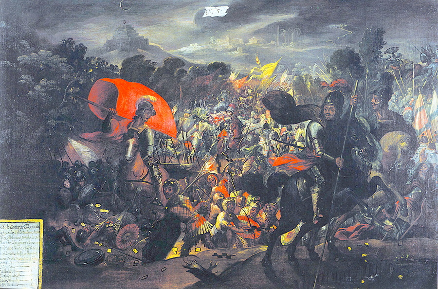 Pochodzące z XVII wieku wyobrażenie Noche Triste (domena publiczna).