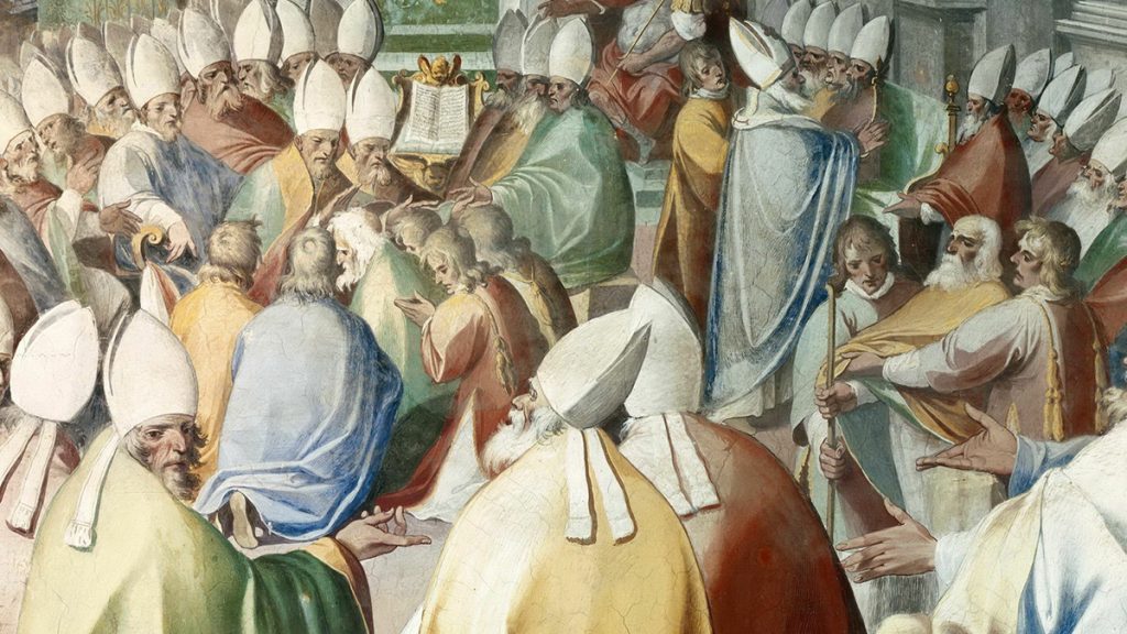 Wczesny sobór kościelny. Wyobrażenie nowożytne.