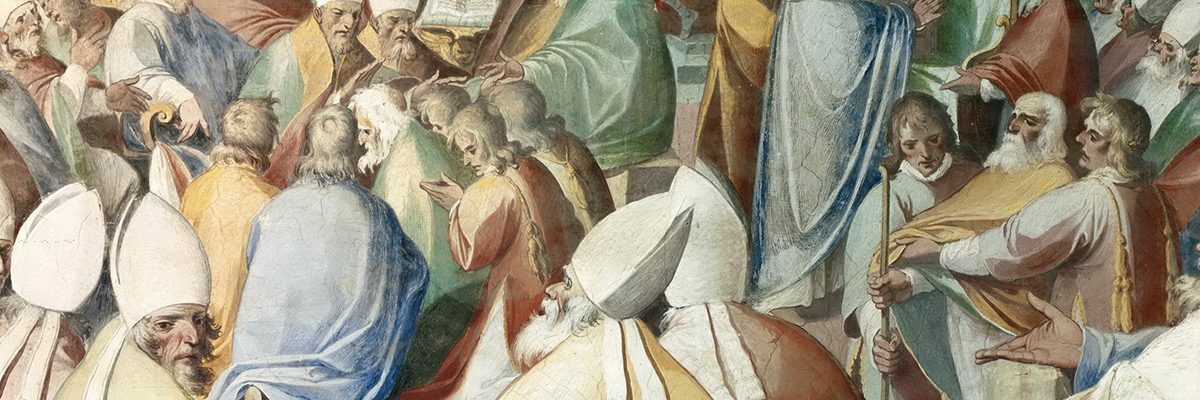 Wczesny sobór kościelny. Wyobrażenie nowożytne.