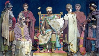 Karol Wielki ostatecznie nie zdecydował się zaatakować Jutlandię (domena publiczna).