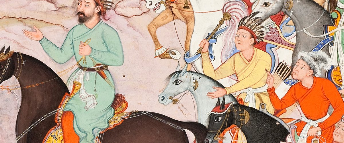 Szósty chan Złotej Ordy na czele armii. Wyobrażenie XVI-wieczne.