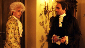 Mozart i Salieri. Kadr z filmu Amadeusz z 1984 roku.